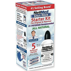 NMD006 | NeilMed Sinus Rinse starter kit box showing squeeze bottle and five premixed packets