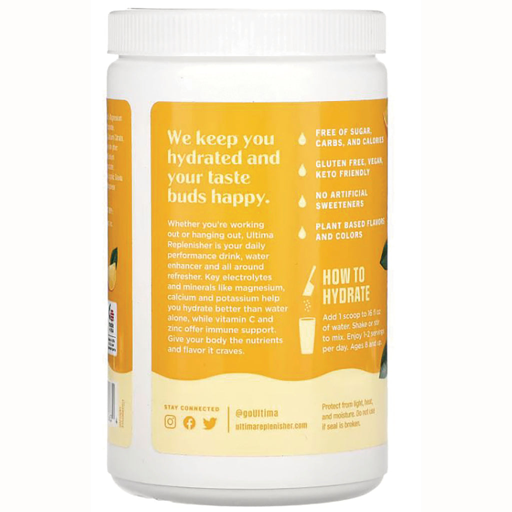 UHP021 | Benefits and how-to panel for electrolyte drink mix: sugar free, gluten free, vegan, keto friendly, no artificial sweeteners - Thumbnail