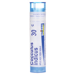 BRN112 | upright tube of Boiron Cocculus indicus 30C homeopathic pellets with blue cap