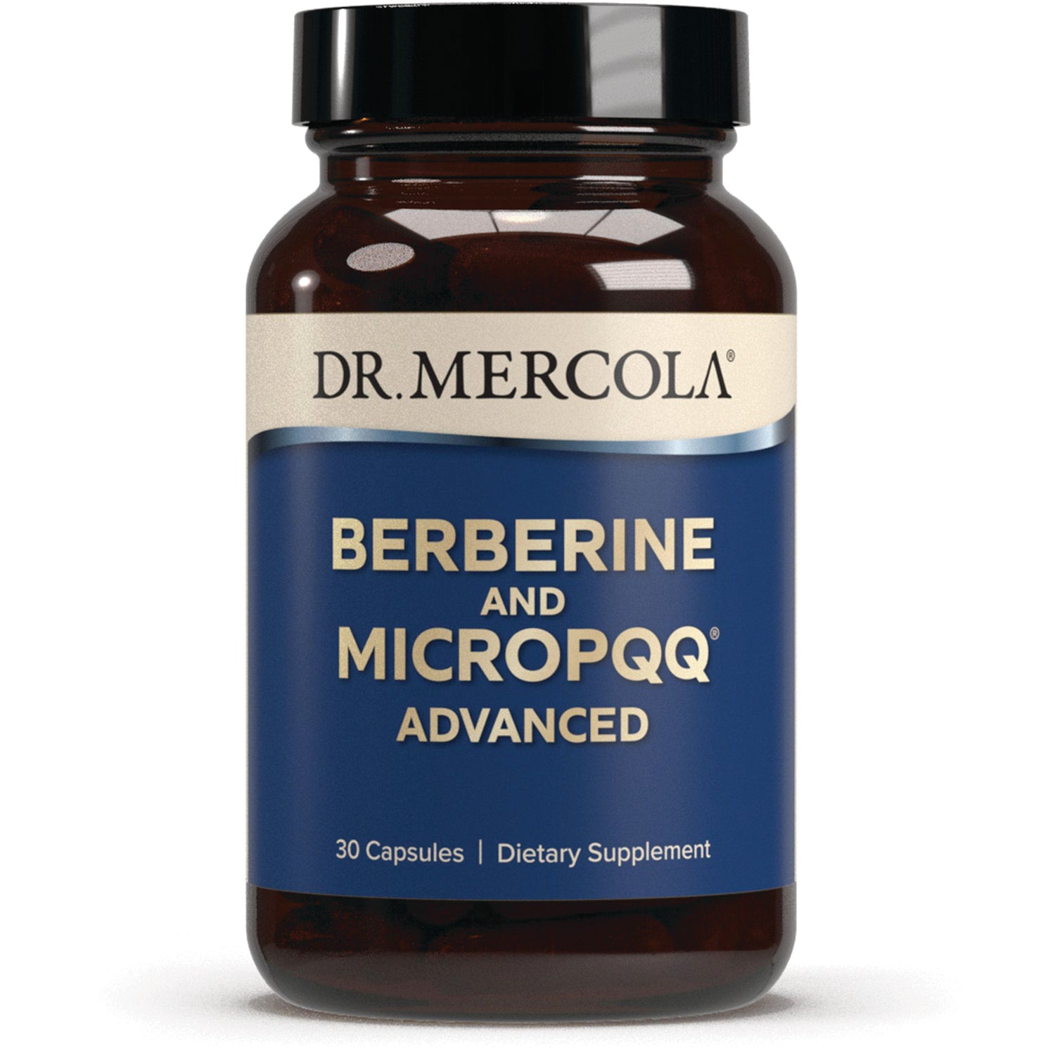 MRC093 | Dr. Mercola Berberine and MicroPQQ Advanced supplement bottle, 30 capsules