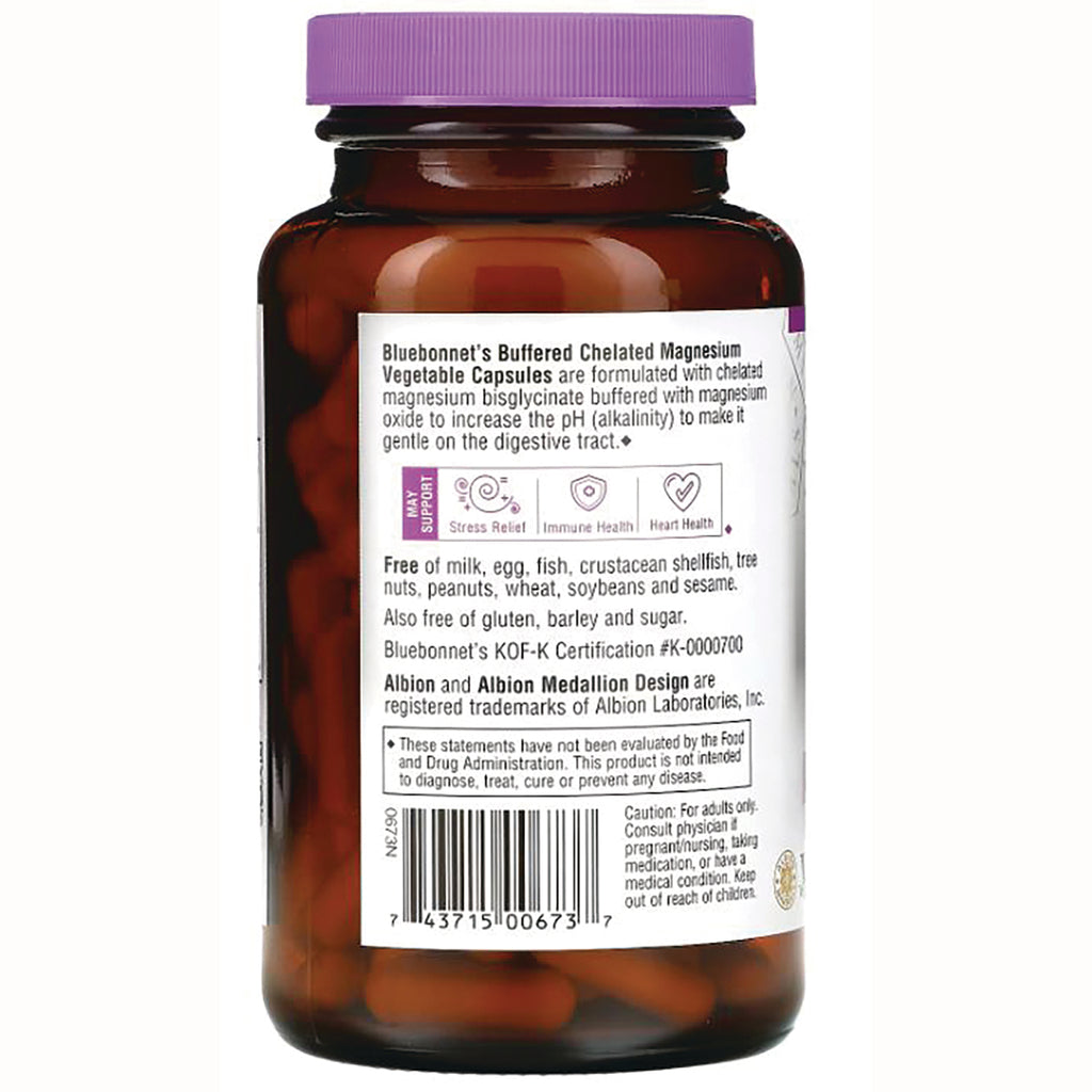 BLU058 | Back label of brown supplement bottle showing ingredients, allergen statements and barcode - Thumbnail