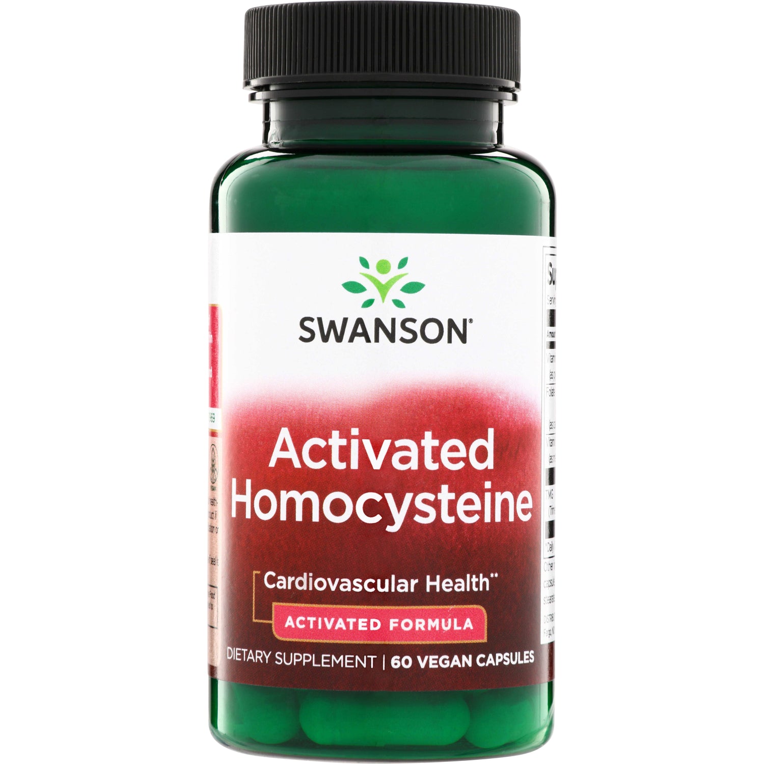 SWU713 | Swanson Activated Homocysteine, Activated Formula, 60 vegan capsules for cardiovascular health