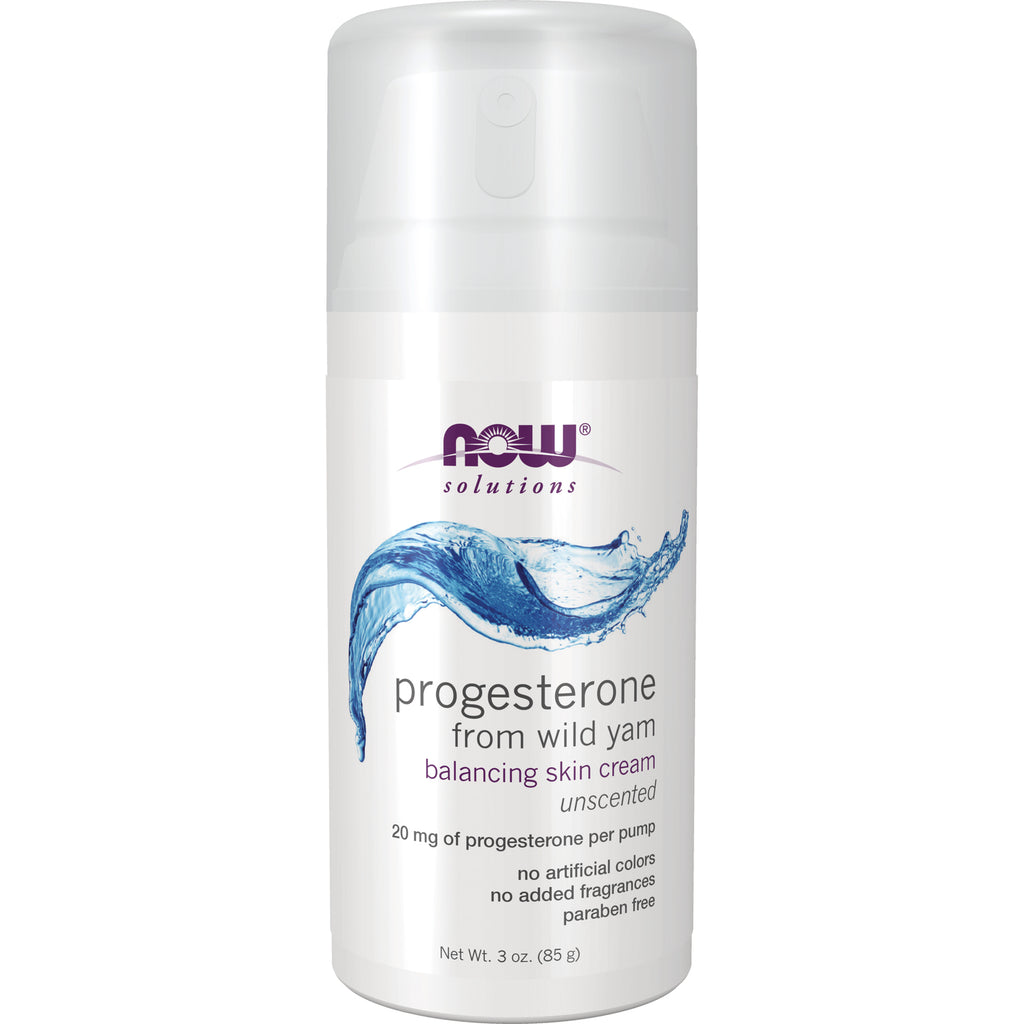 NWF257 | NOW Solutions progesterone from wild yam balancing skin cream unscented pump 3 oz - Thumbnail