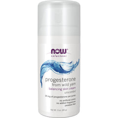 NWF257 | NOW Solutions progesterone from wild yam balancing skin cream unscented pump 3 oz