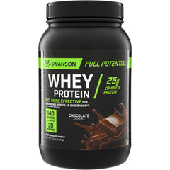 SW1893 | Swanson Full Potential Whey Protein, Chocolate, 25g protein, 140 calories, 30 servings