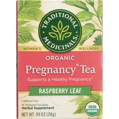 TMD025 | Traditional Medicinals Organic Pregnancy Tea, Raspberry Leaf, front of box