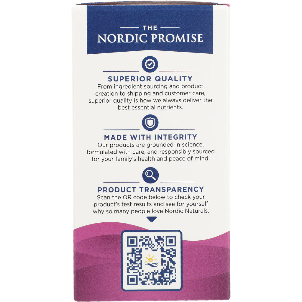 NRN037 | product infographic panel titled The Nordic Promise with Superior Quality, Made With Integrity, Product Transparency and QR code - Thumbnail