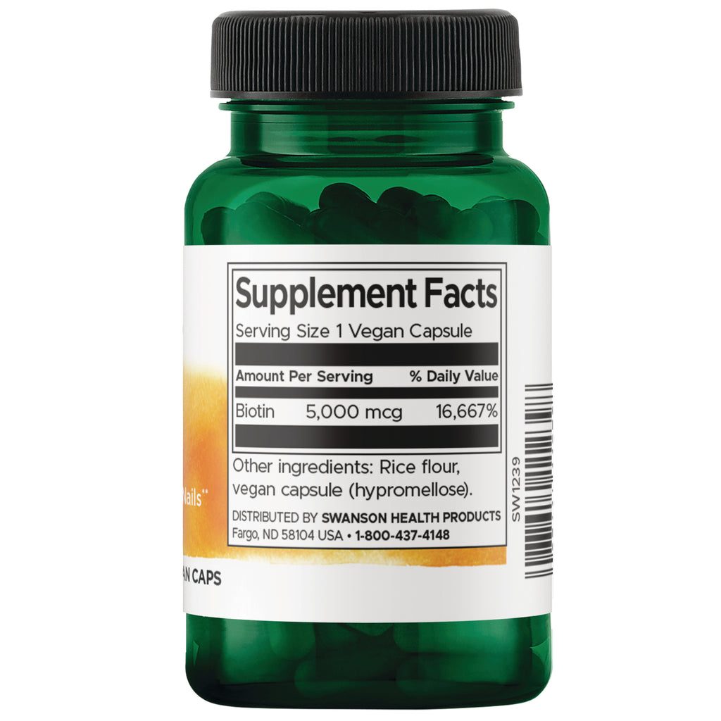 SW1239 | Back label with supplement facts and serving information - Thumbnail