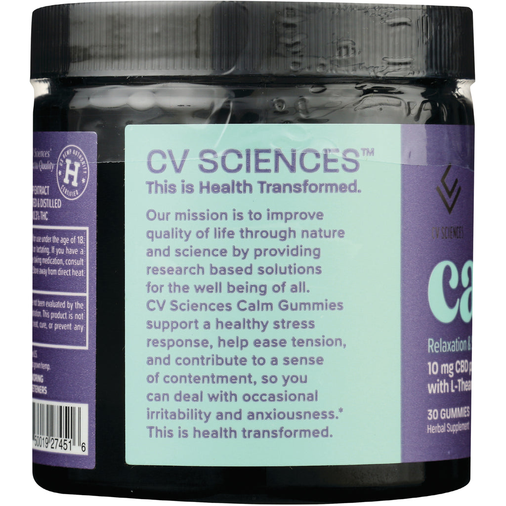 CV034 | Back label of jar with heading CV SCIENCES This is Health Transformed and product description text - Thumbnail