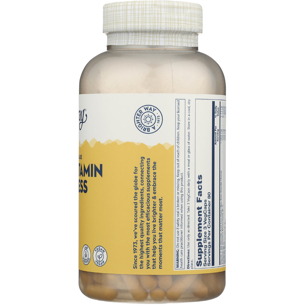 SLR453 | Back label with Supplement Facts panel on vitamin supplement bottle - Thumbnail