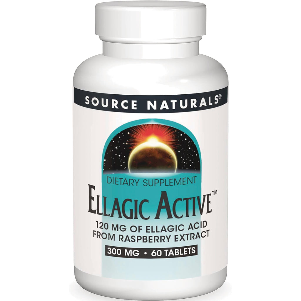 SN593 | Source Naturals Ellagic Active dietary supplement, 120 mg ellagic acid, 300 mg, 60 tablets - Thumbnail