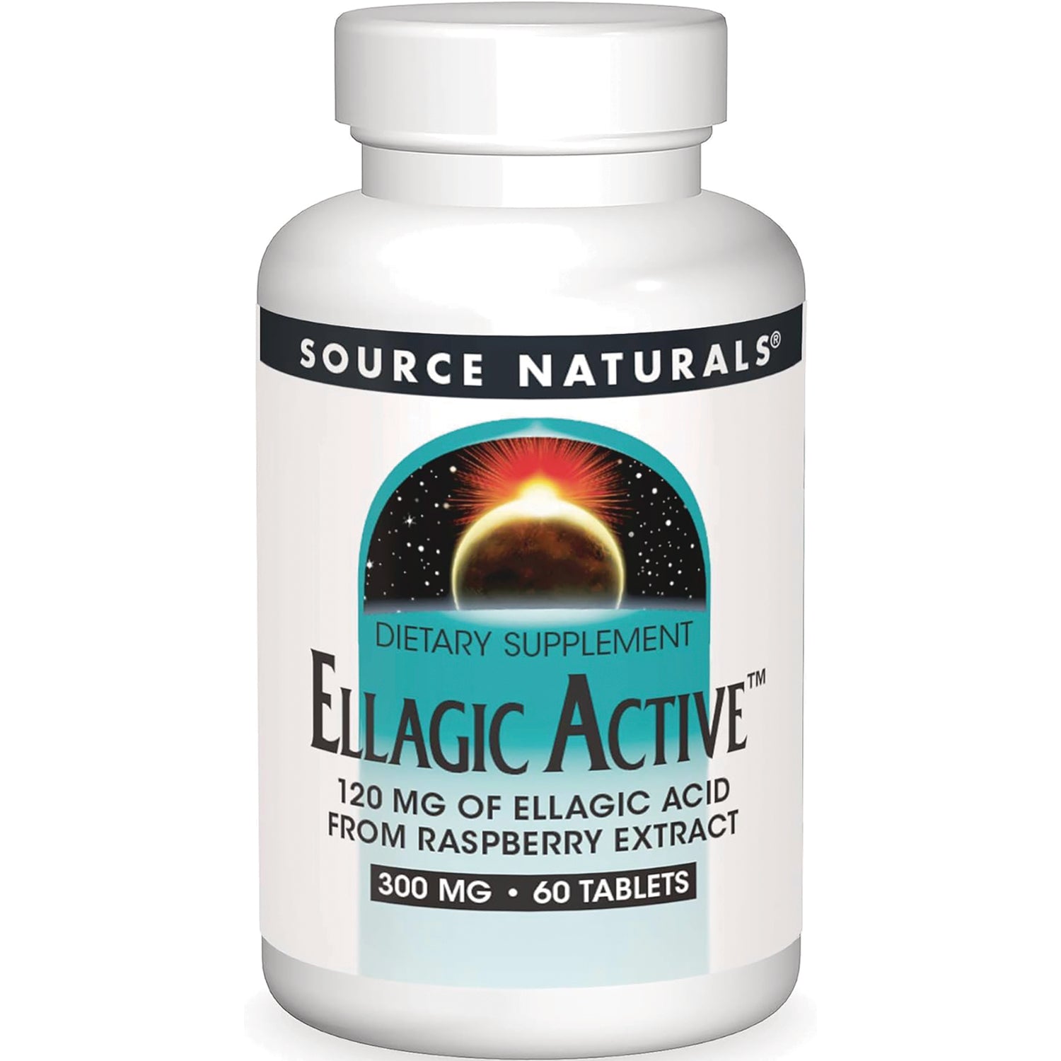 SN593 | Source Naturals Ellagic Active dietary supplement, 120 mg ellagic acid, 300 mg, 60 tablets