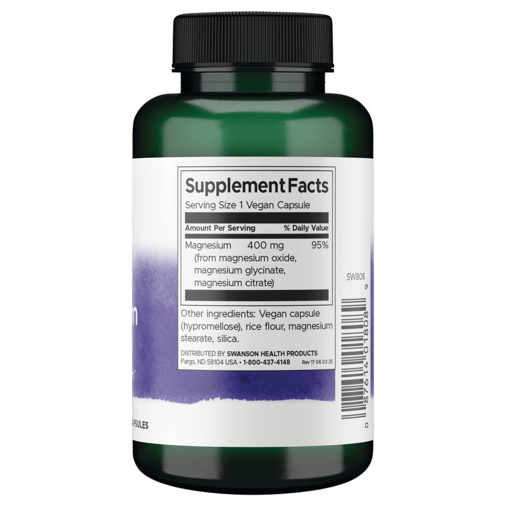 SW808 | Back label with supplement facts and serving information - Thumbnail