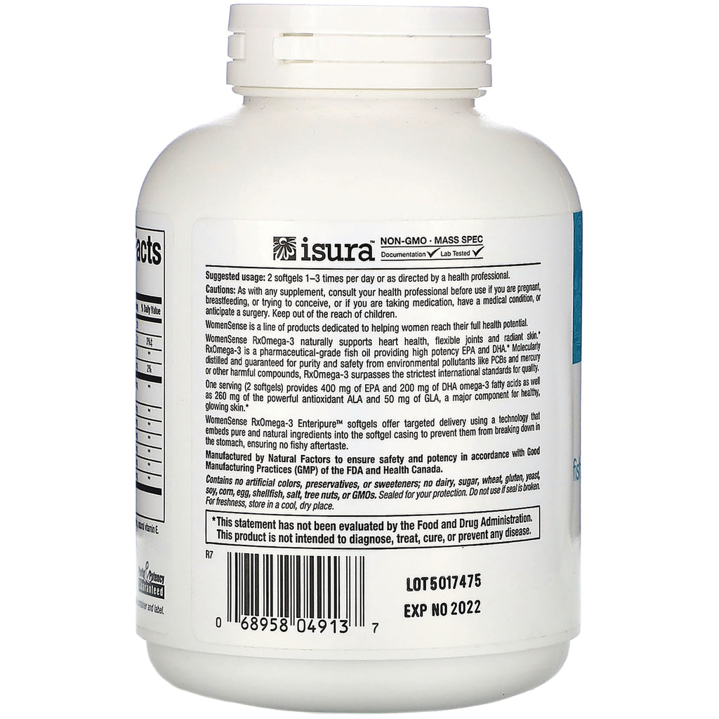 NFC081 | Back of white supplement bottle showing ingredient and caution label, barcode and EXP NO 2022 - Thumbnail
