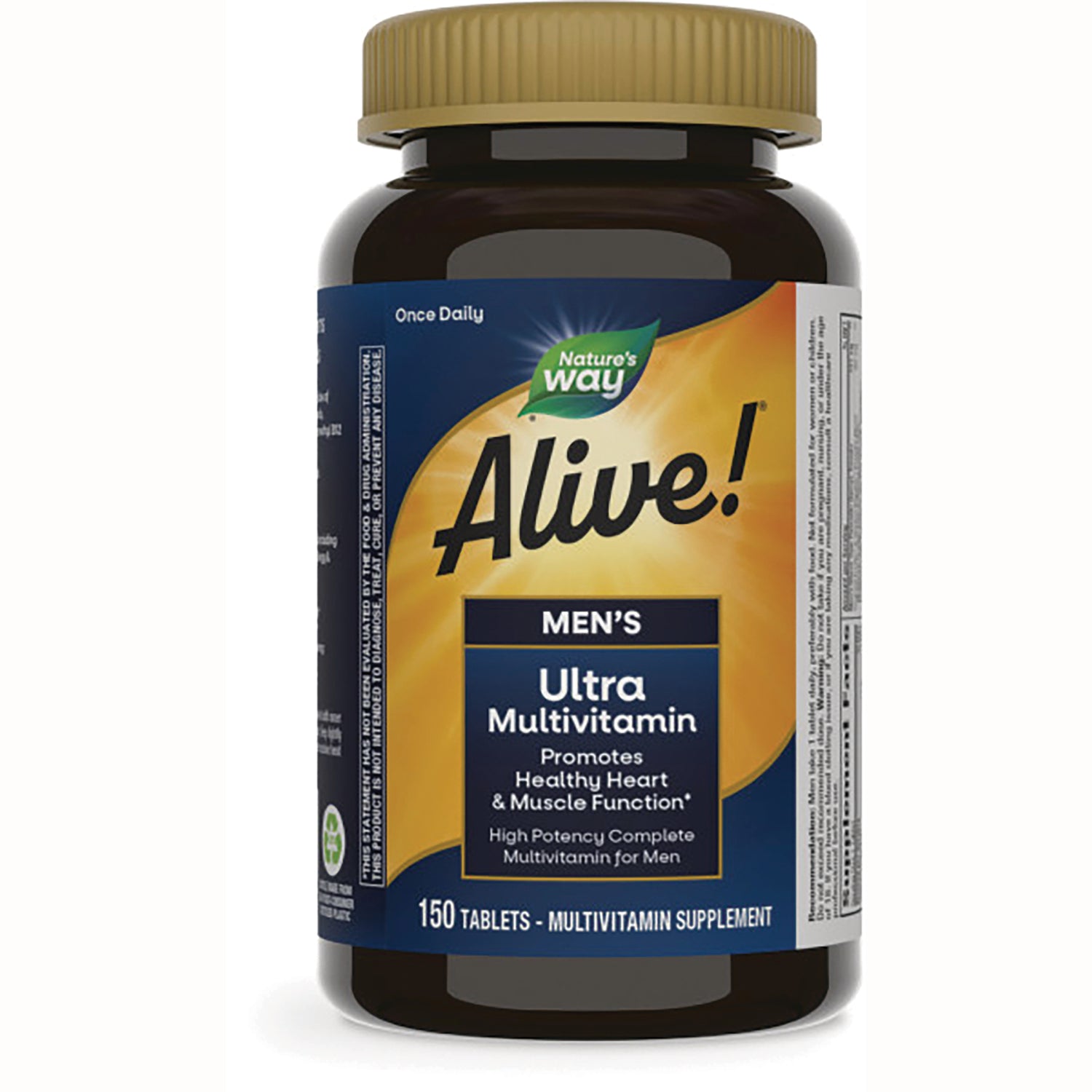 NW1046 | Alive! Men's Ultra Multivitamin 150 tablets bottle front label