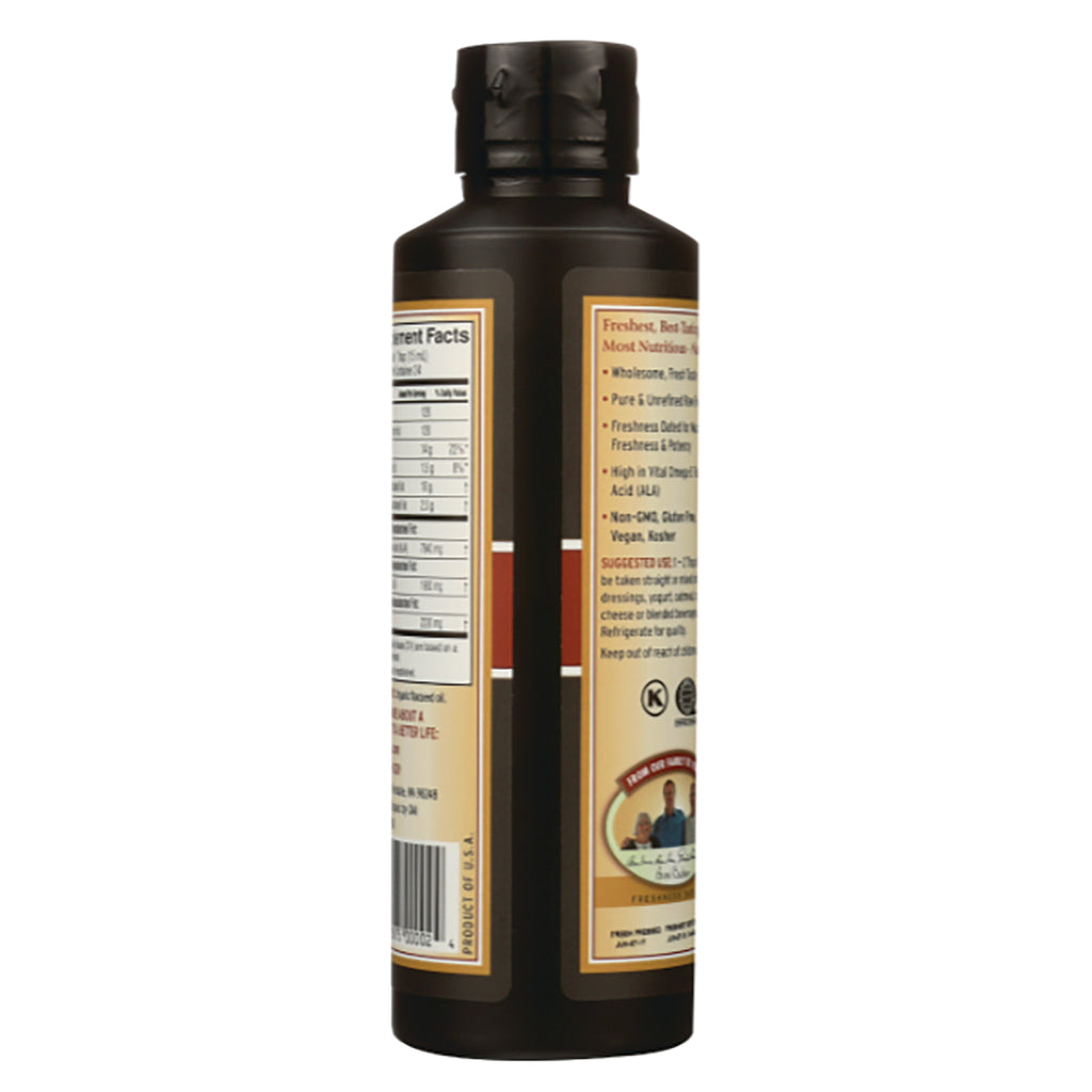 BAR086 | back label showing nutrition facts, ingredients and barcode on brown bottle - Thumbnail