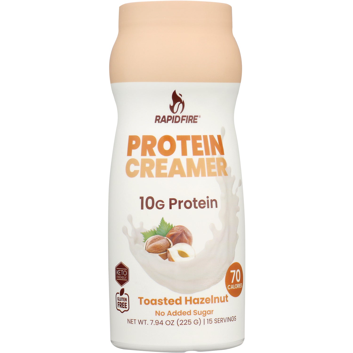 RPF011 | RapidFire protein creamer bottle Toasted Hazelnut flavor, 10g protein, 70 calories