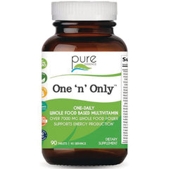 PEL040 | One 'n' Only one-daily whole food based multivitamin bottle, 90 tablets