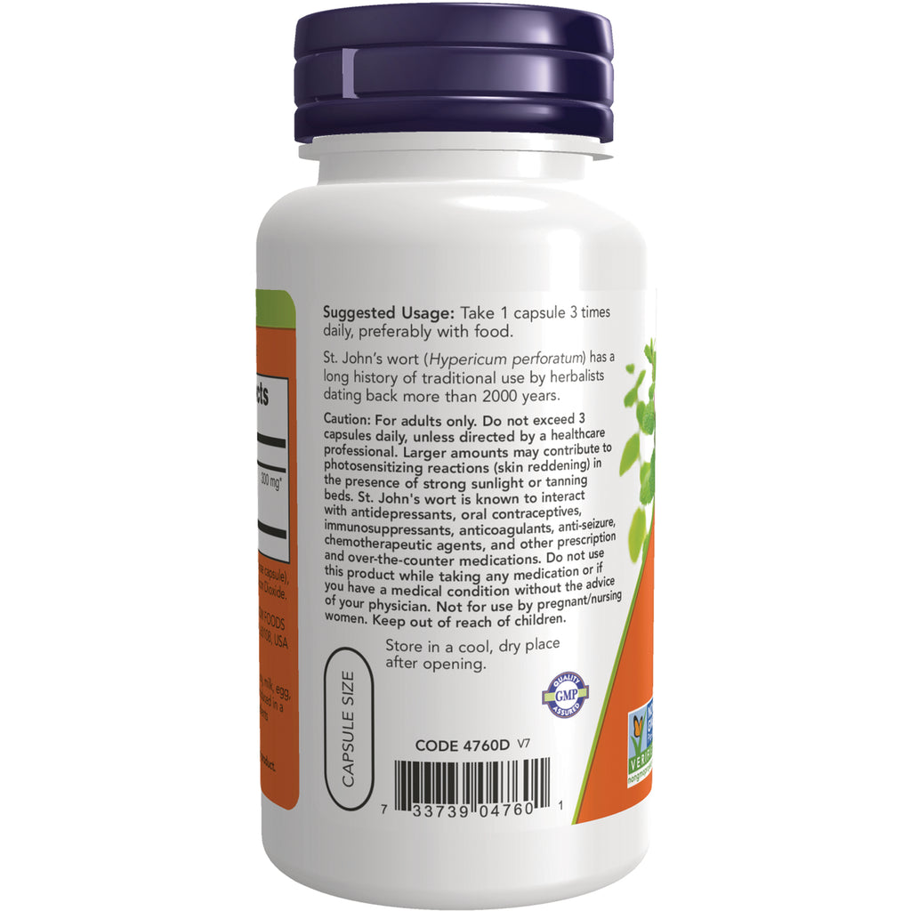 NWF350 | Back label of white supplement bottle showing suggested usage, caution text and barcode - Thumbnail