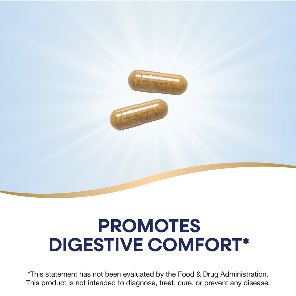 NW486 | Two brown capsules with the text Promotes Digestive Comfort - Thumbnail