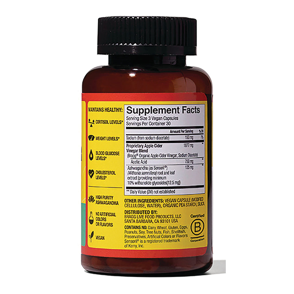 BR019 | Back of amber supplement bottle with yellow label showing Supplement Facts panel and ingredient text - Thumbnail