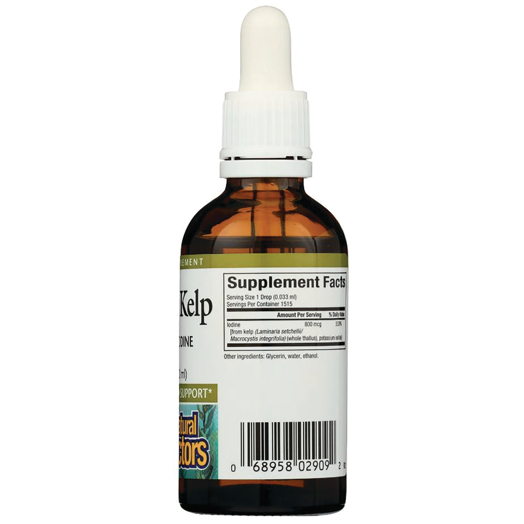 NFC122 | Back of amber dropper bottle showing Supplement Facts panel, ingredients and barcode - Thumbnail