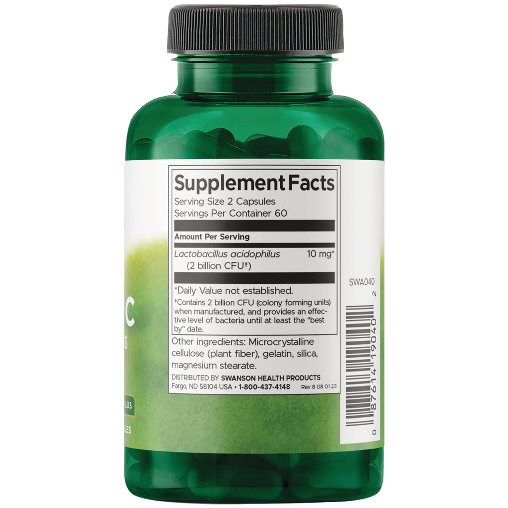 SWA040 | Back label with supplement facts and serving information - Thumbnail