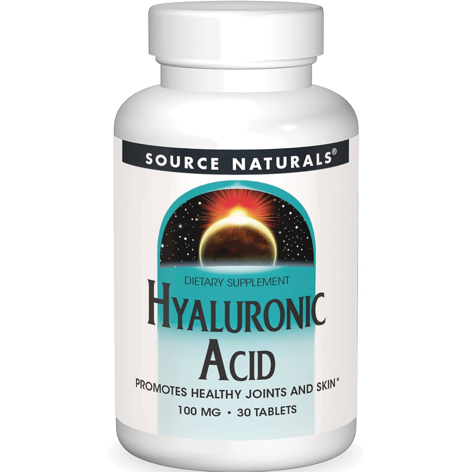 SN740 | Source Naturals Hyaluronic Acid dietary supplement, 100 mg, 30 tablets