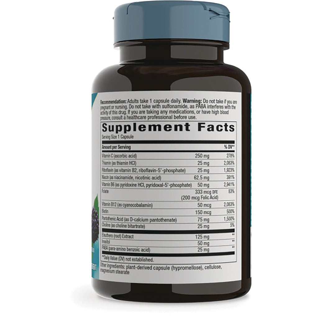 NW554 | Back label showing Supplement Facts panel and ingredient list on a dark supplement bottle - Thumbnail