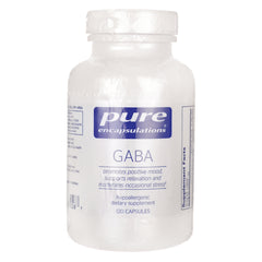 PRN138 | Pure Encapsulations GABA supplement bottle, 120 capsules, front label showing brand and product name