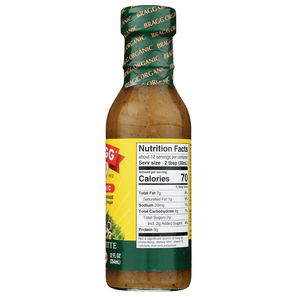 BR014 | Back of dressing bottle showing Nutrition Facts panel listing 70 calories per serving - Thumbnail