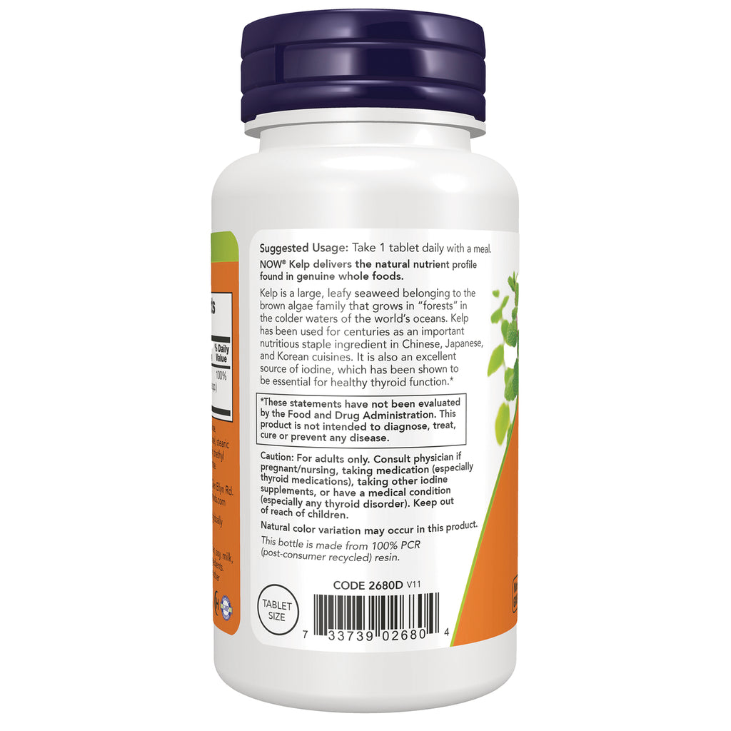 NWF1118 | Back label of white supplement bottle showing suggested usage, caution text, and barcode - Thumbnail