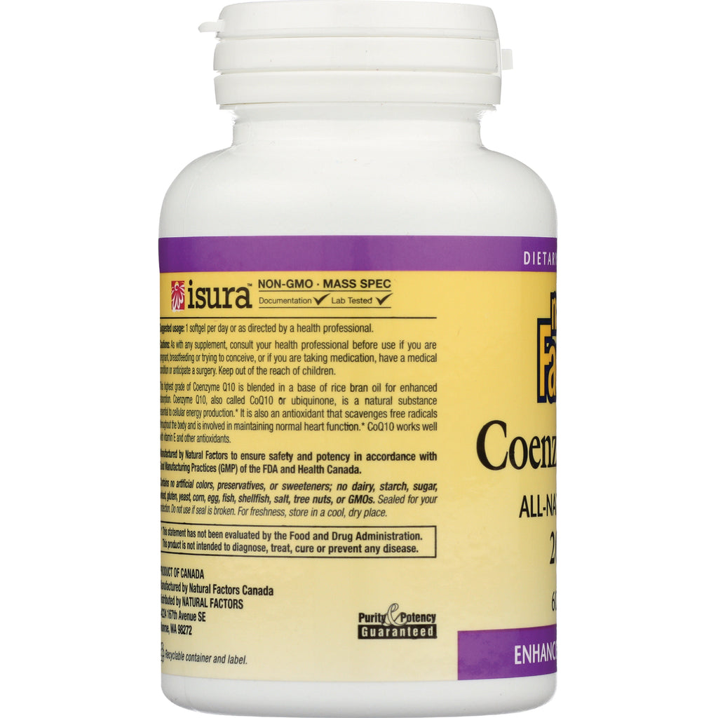 NFC062 | side view of yellow supplement bottle label with ingredient and safety text and Purity & Potency Guaranteed badge - Thumbnail