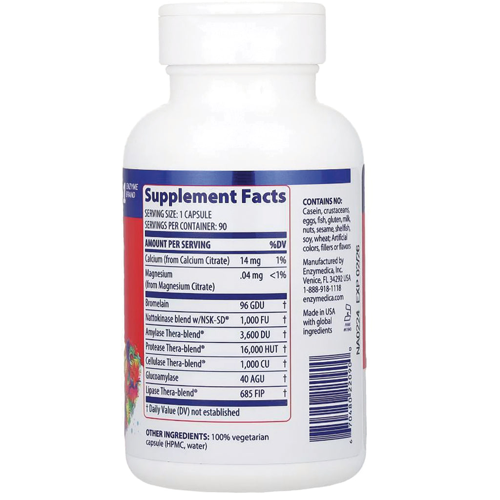 EMD018 | Back of white supplement bottle showing Supplement Facts panel and ingredient list - Thumbnail