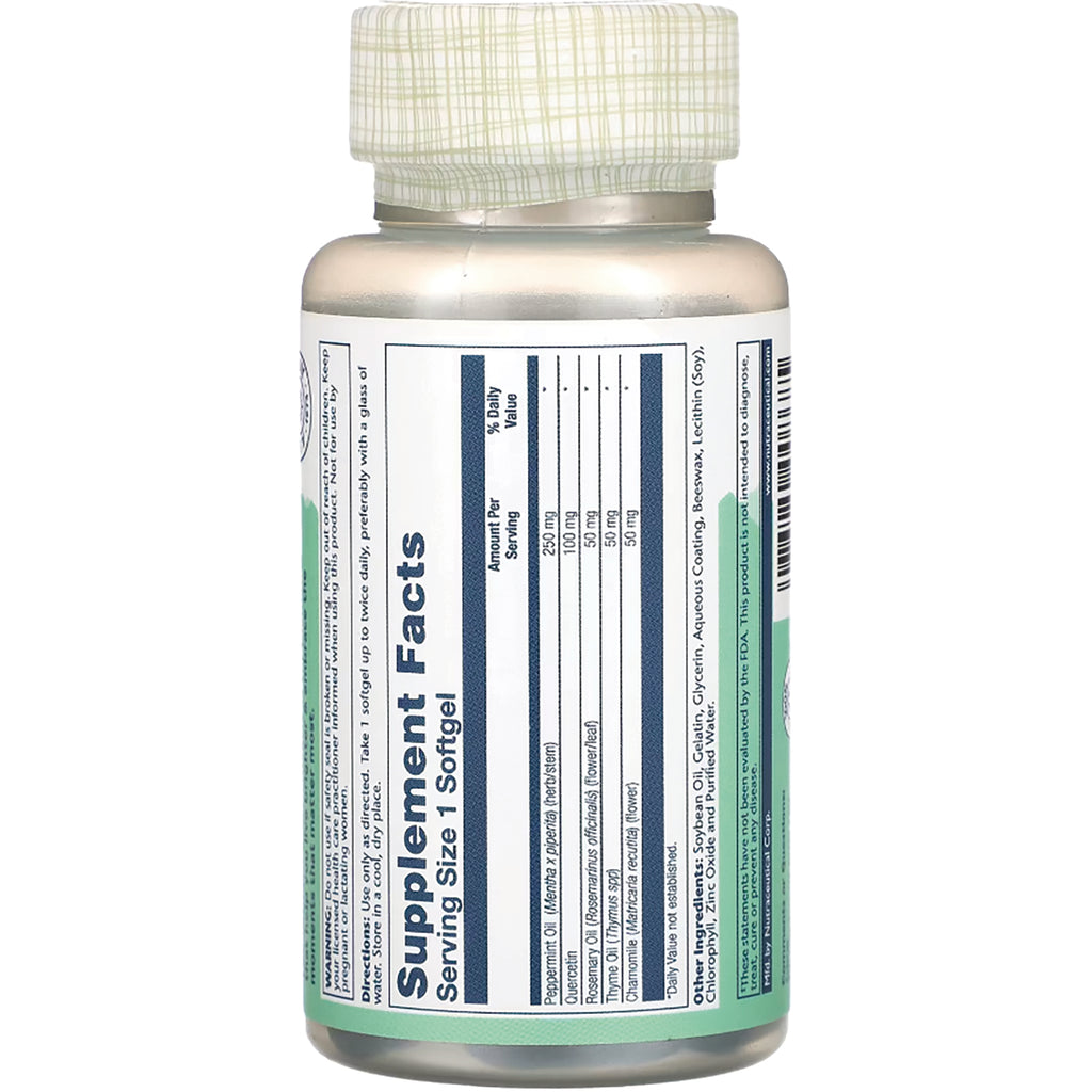 SLR308 | Back label with Supplement Facts panel, serving size 1 softgel - Thumbnail