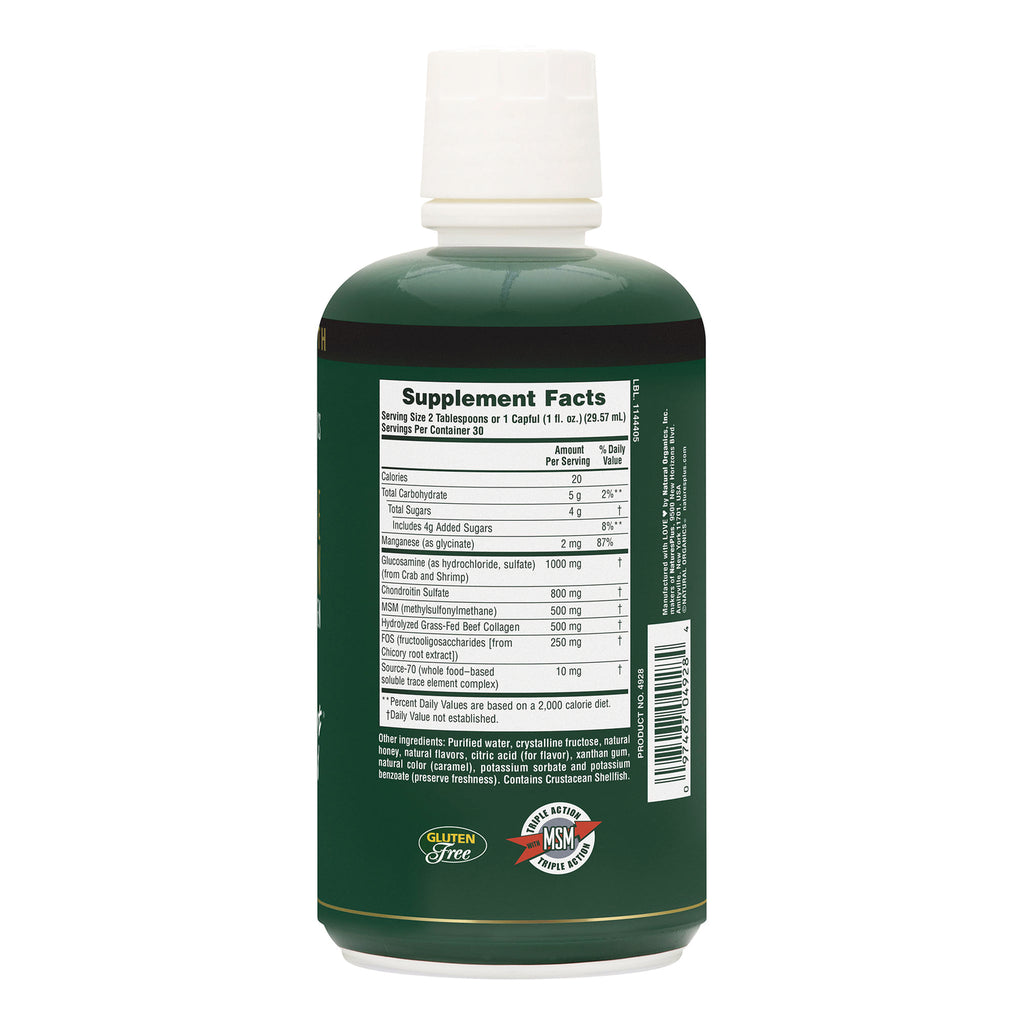 NTP184 | Back label of green supplement bottle with Supplement Facts and ingredients - Thumbnail