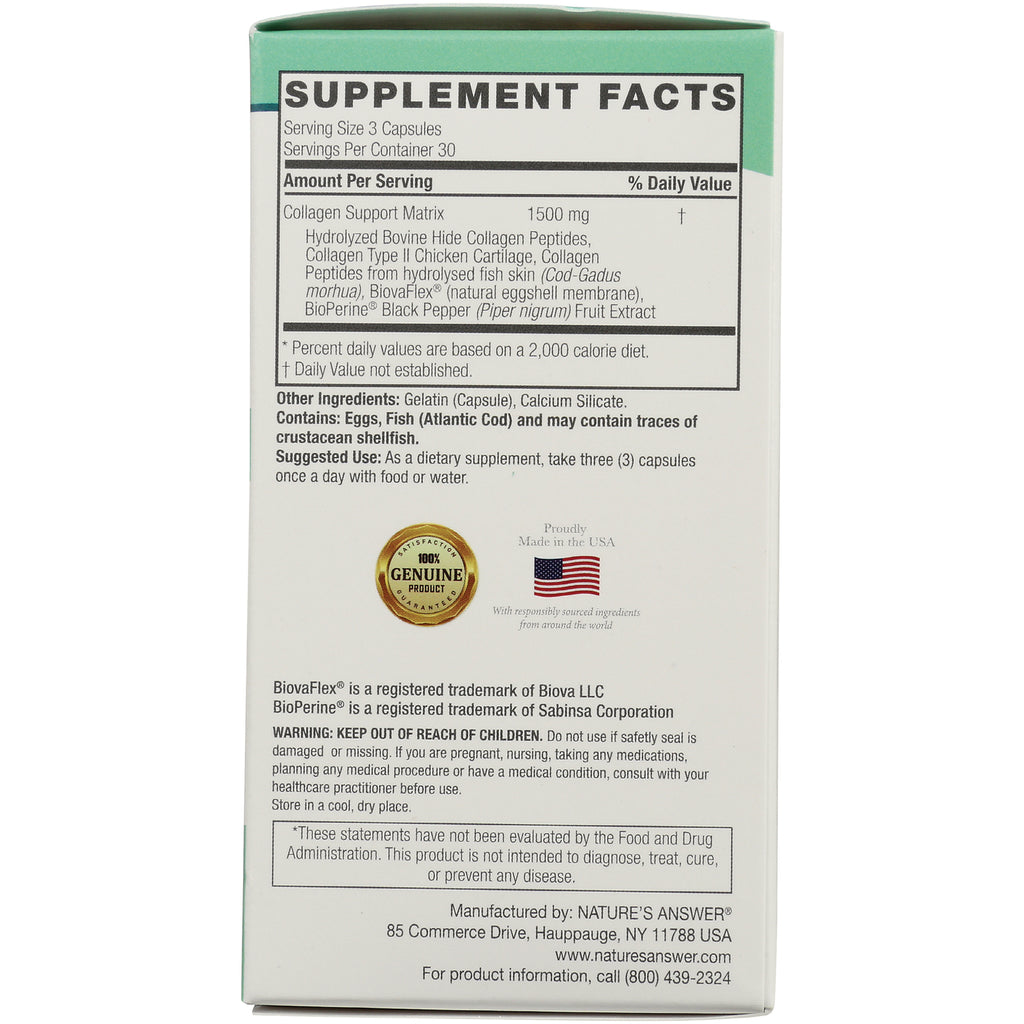 NAT410 | back panel with Supplement Facts, ingredients, warnings and manufacturer information - Thumbnail