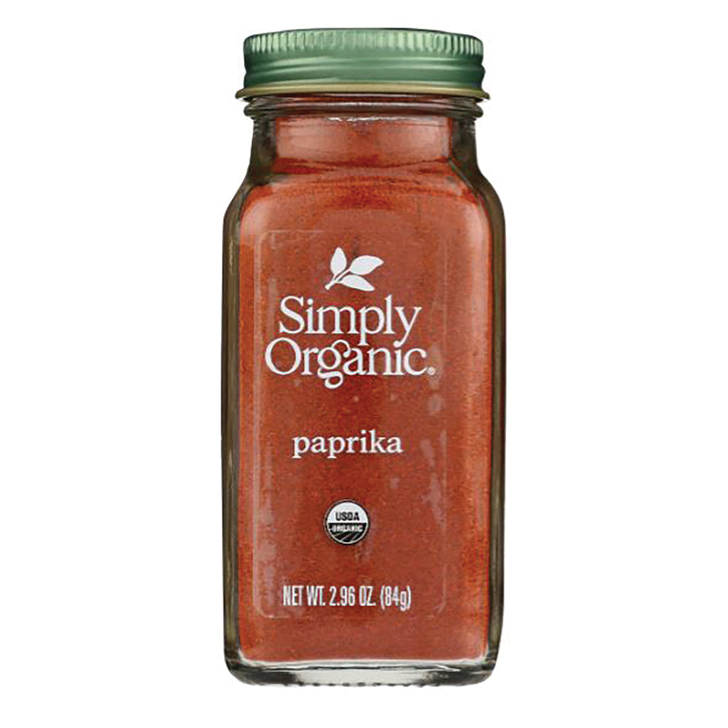 SMP034 | Simply Organic paprika in a glass spice jar with green lid - Thumbnail