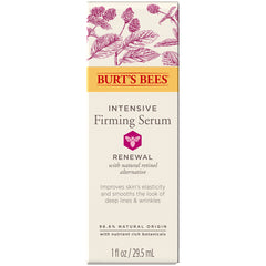 BTB314 | Burt's Bees Intensive Firming Serum Renewal box front labeled with natural retinol alternative and 1 fl oz