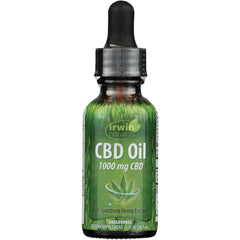 IR179 | Irwin Naturals CBD Oil 1000 mg full-spectrum hemp extract unflavored dropper bottle
