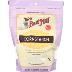 BOB282 | Bob's Red Mill cornstarch bag, 18 oz, front packaging showing Premium Quality and GF logo