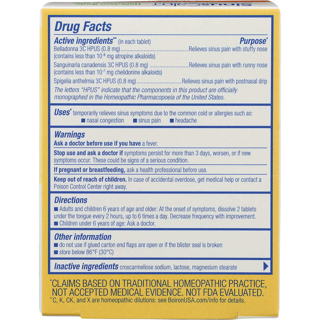 BRN116 | Back panel showing Drug Facts, active and inactive ingredients, warnings, directions, and other information - Thumbnail