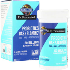 GLF371 | Garden of Life Dr. Formulated Probiotics Gas & Bloating, 50 Billion, 30 vegetarian capsules