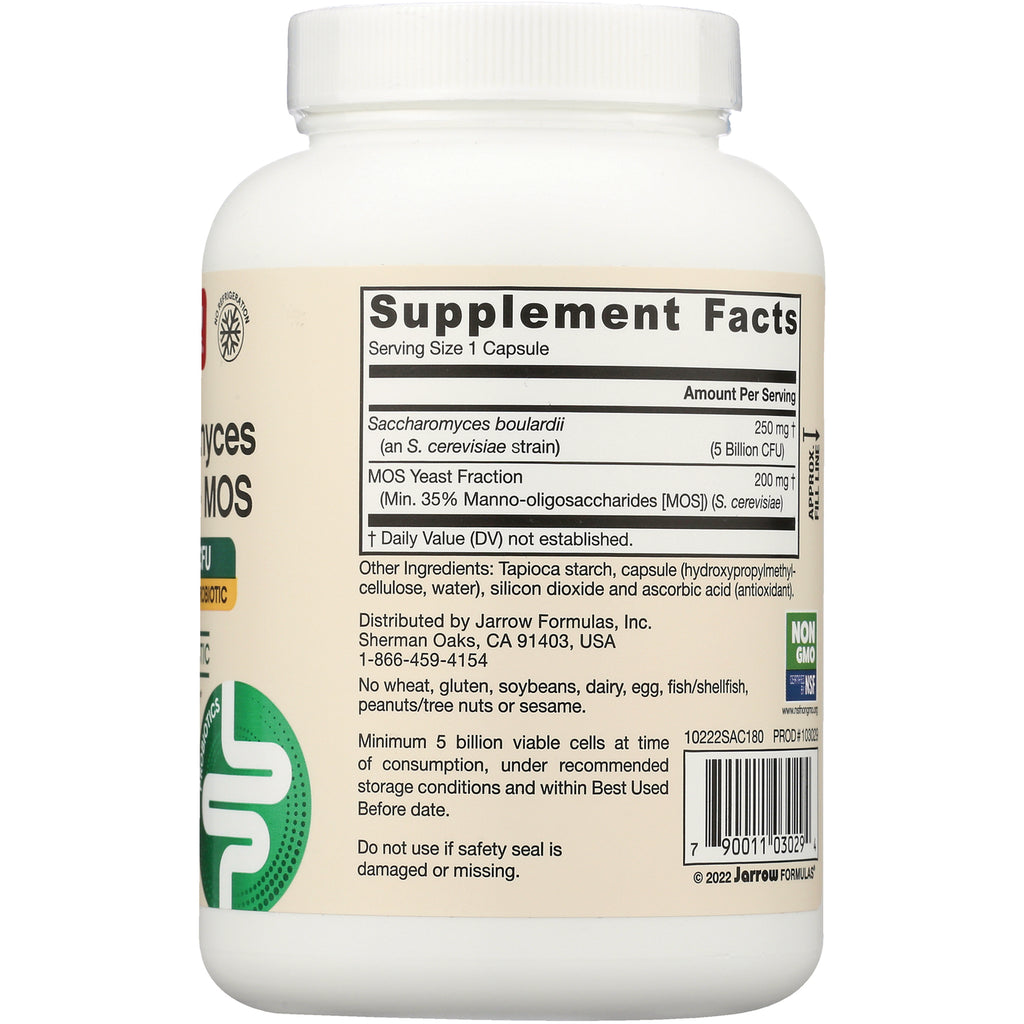 JR329 | back label showing Supplement Facts panel, ingredient list, distributor address and barcode on white bottle - Thumbnail