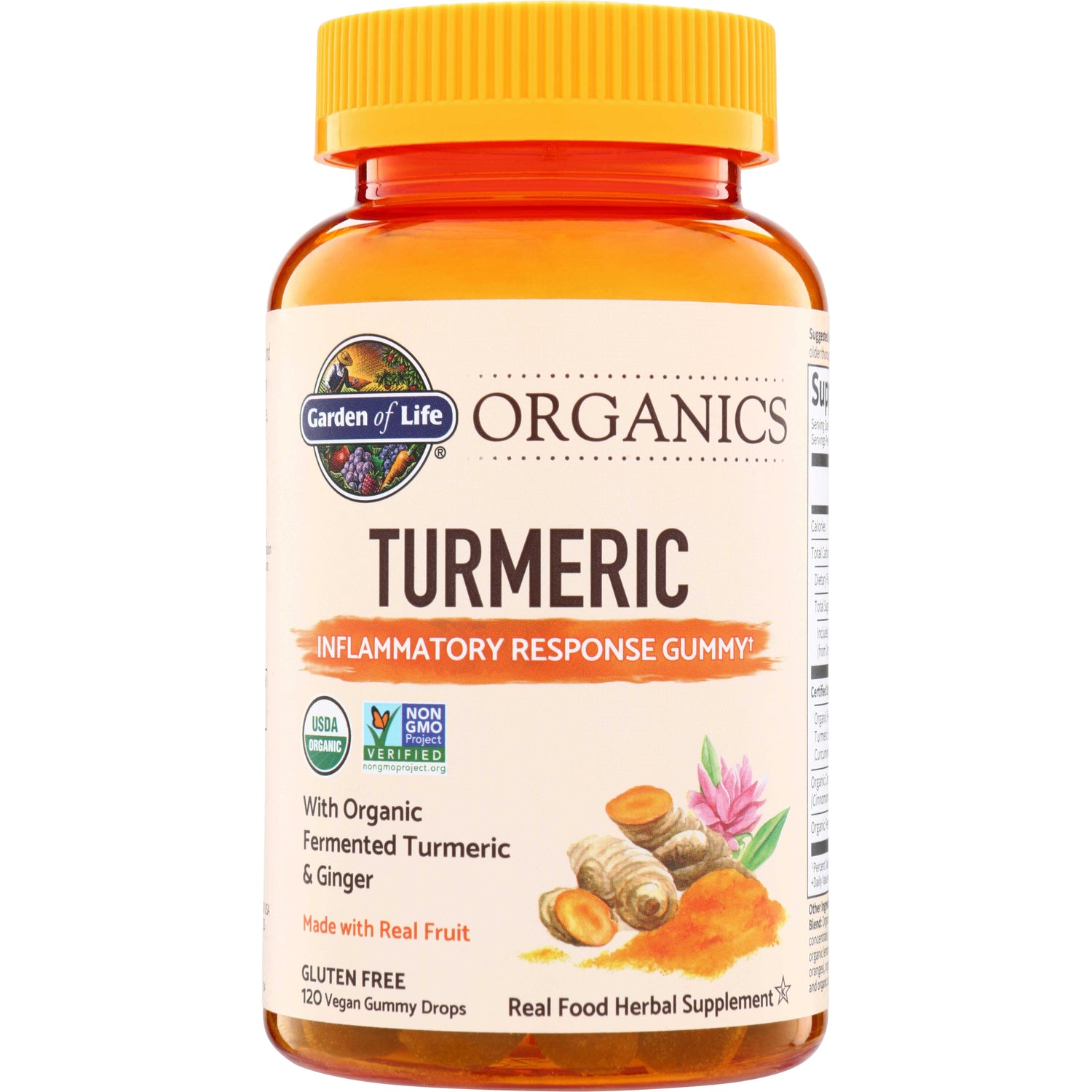 GLF342 | Garden of Life Organics Turmeric Inflammatory Response Gummy, 120 vegan gummy drops