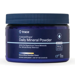 TM167 | Trace ConcenTrace Daily Mineral Powder, Natural Blue Hawaiian Flavor, zero sugar, 700 mg per serving front