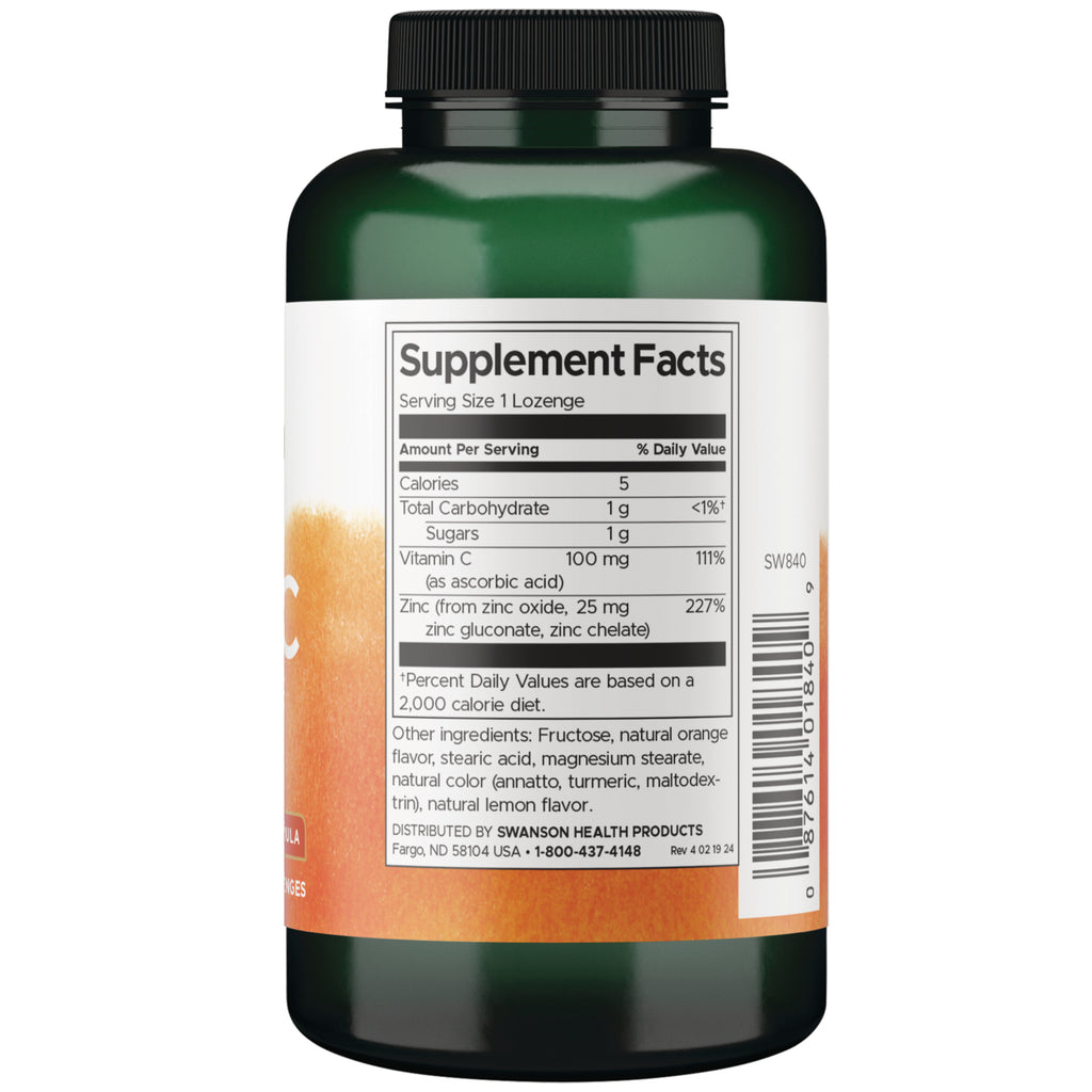 SW840 | Back label with supplement facts and serving information - Thumbnail