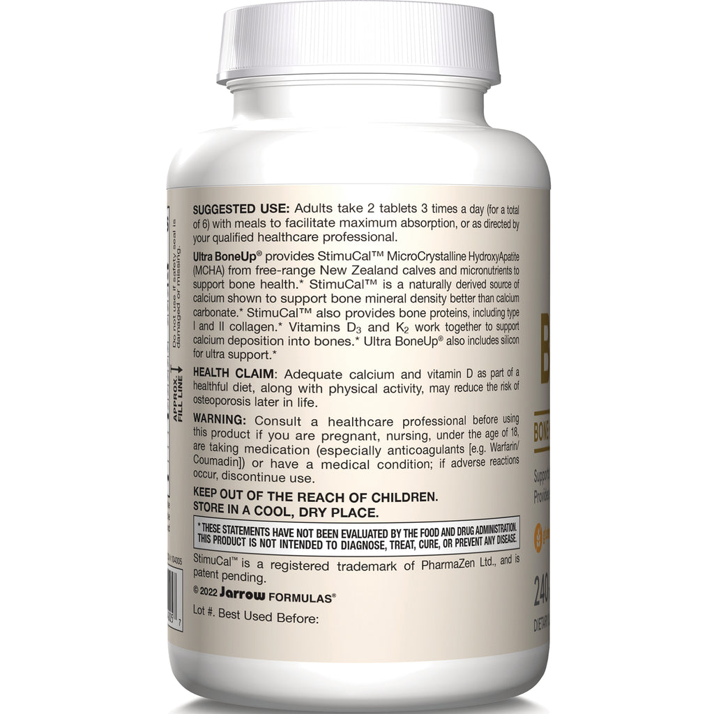 JR293 | Back label of white supplement bottle showing suggested use, warnings, and storage instructions - Thumbnail