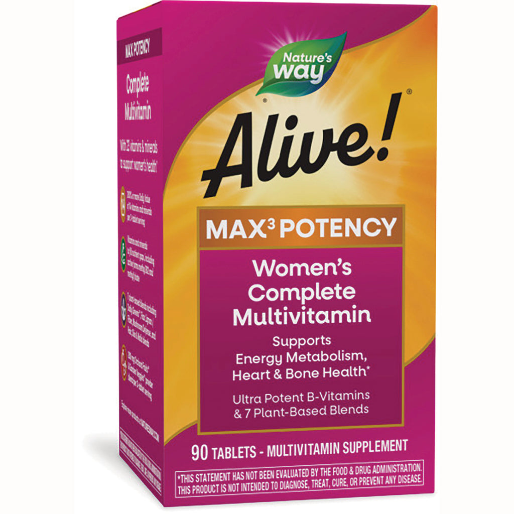 NW695 | Nature's Way Alive! MAX3 POTENCY Women's Complete Multivitamin box, 90 tablets - Thumbnail