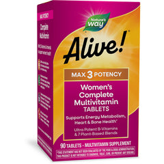 NW695 | Nature's Way Alive! MAX3 POTENCY Women's Complete Multivitamin box, 90 tablets
